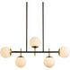 Keiley LED 36 inch White / Matte Black Chandelier Ceiling Light